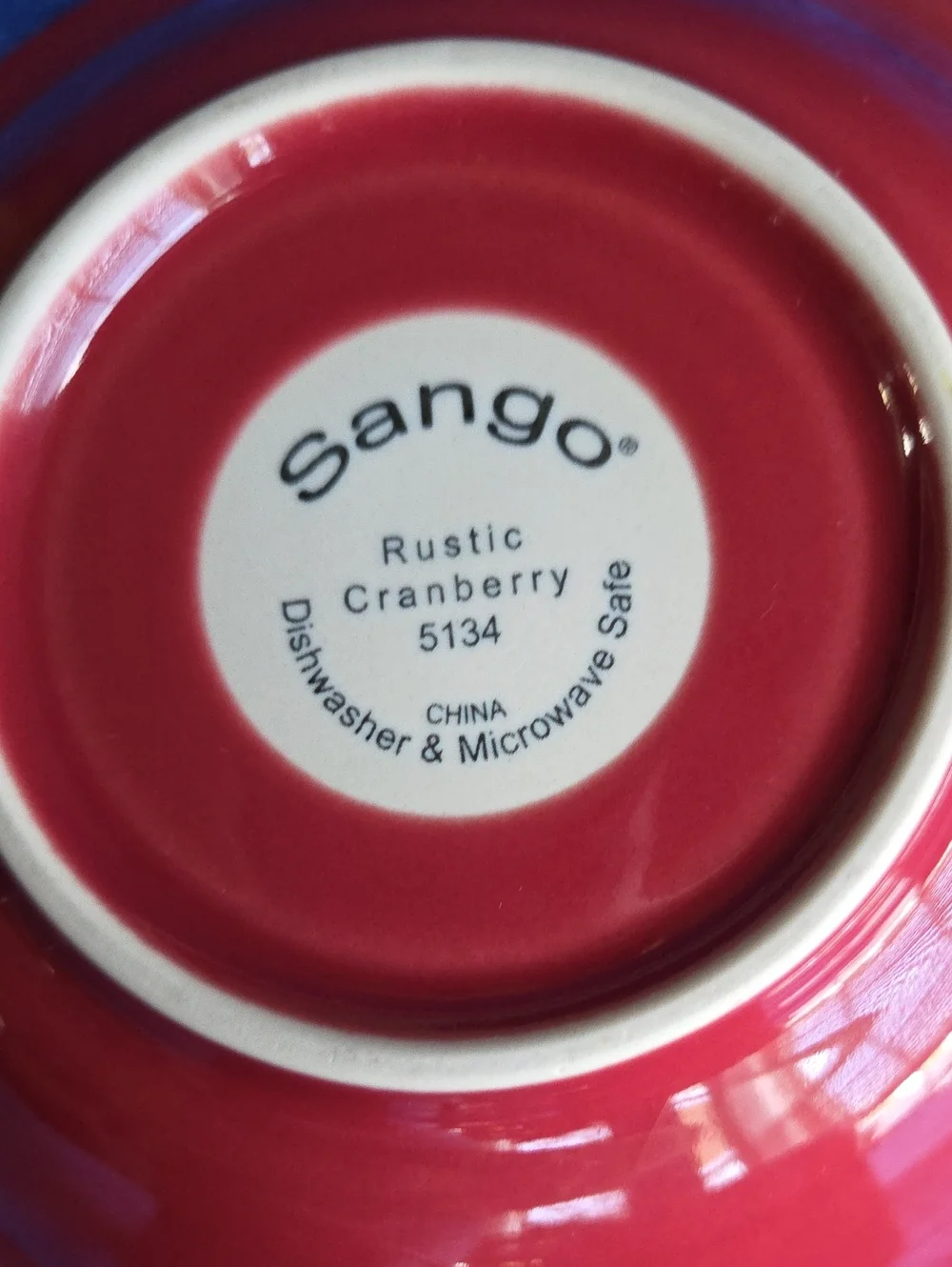 Sango Rustic Cramberry Stoneware
